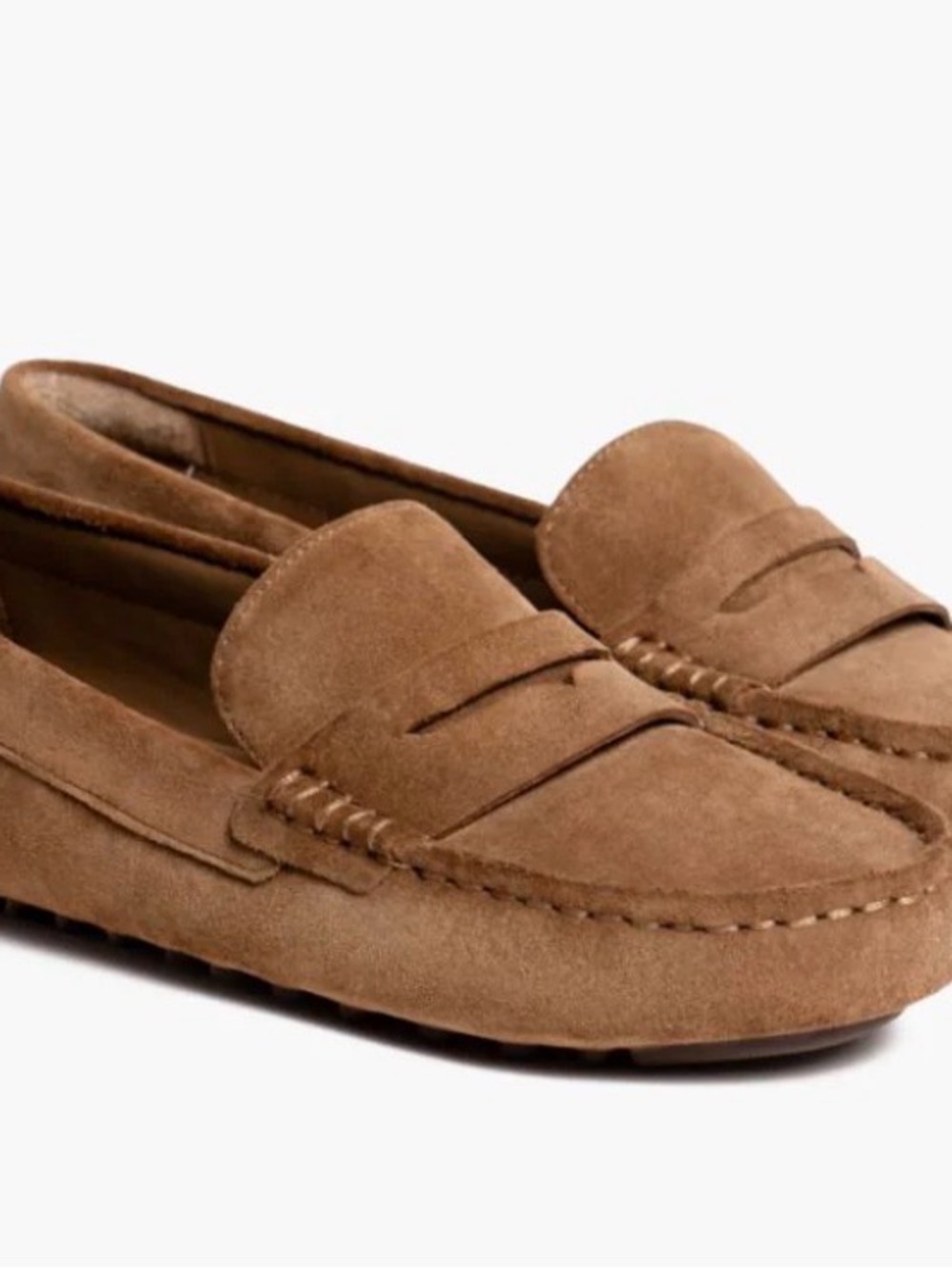 Thursday Boot Company Suede Penny Loafers in Tan